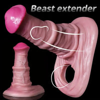 5.1in 6.9in Penis Sleeve Extender Silicone Soft Male Dildo With Cock Ring
