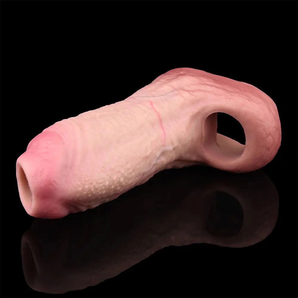 5.23in Strap on Penis Extender Cock Sleeve Dildo For Vagina Anal Stimulating