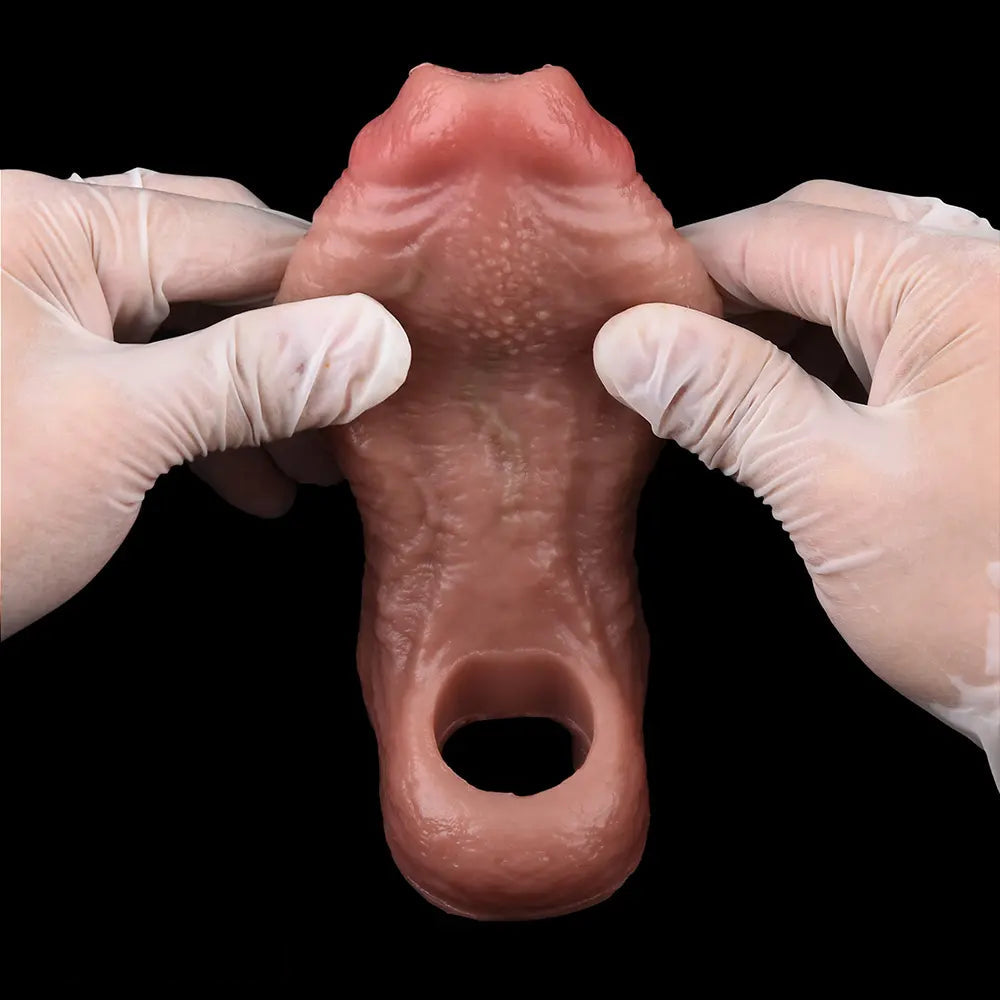 5.23in Strap on Penis Extender Cock Sleeve Dildo For Vagina Anal Stimulating