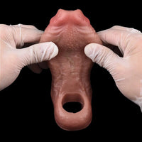 5.23in Strap on Penis Extender Cock Sleeve Dildo For Vagina Anal Stimulating