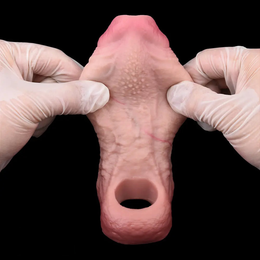5.23in Strap on Penis Extender Cock Sleeve Dildo For Vagina Anal Stimulating