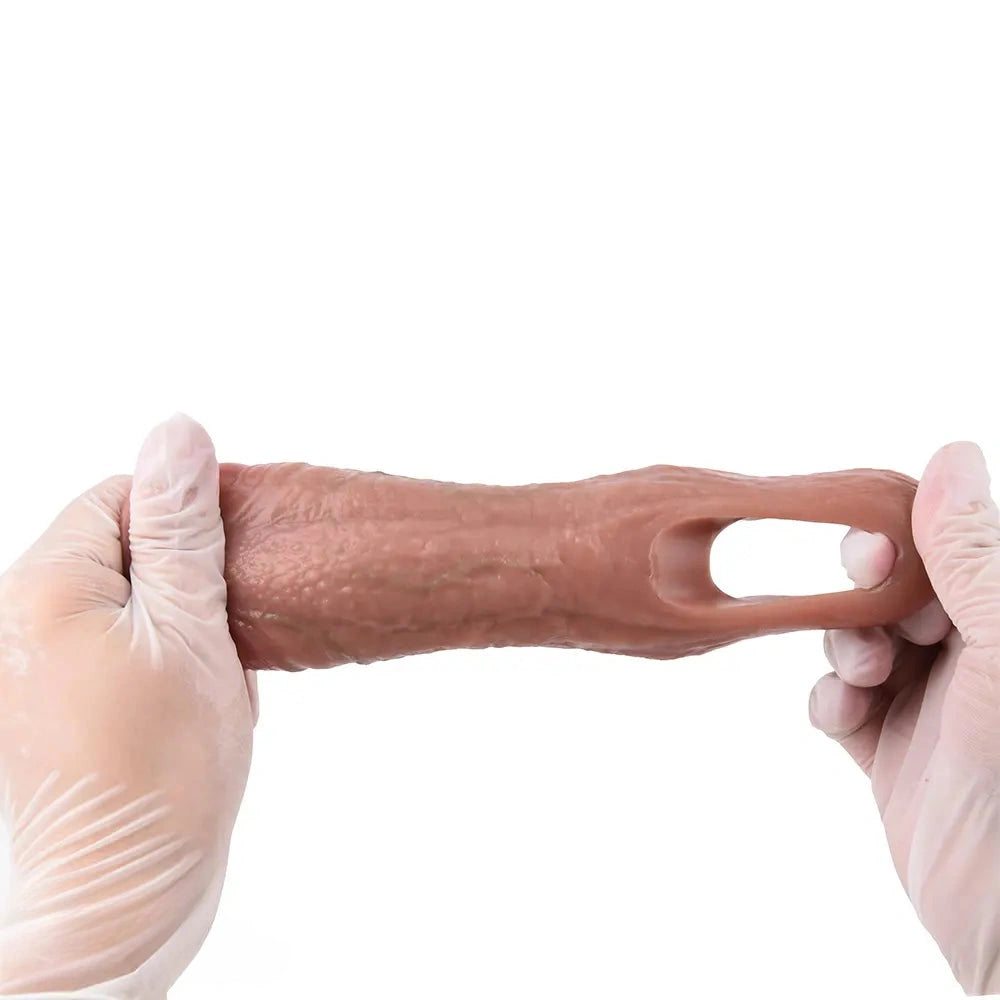 5.23in Strap on Penis Extender Cock Sleeve Dildo For Vagina Anal Stimulating