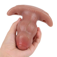 5.24in Male Penis 10 Frequency Vibration Role Play Dildo Tail Butt Plug