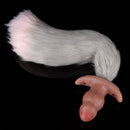 5.24in Male Penis 10 Frequency Vibration Role Play Dildo Tail Butt Plug