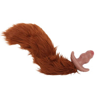 5.24in Male Penis 10 Frequency Vibration Role Play Dildo Tail Butt Plug