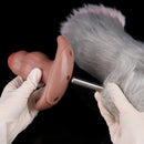 5.24in Male Penis 10 Frequency Vibration Role Play Dildo Tail Butt Plug