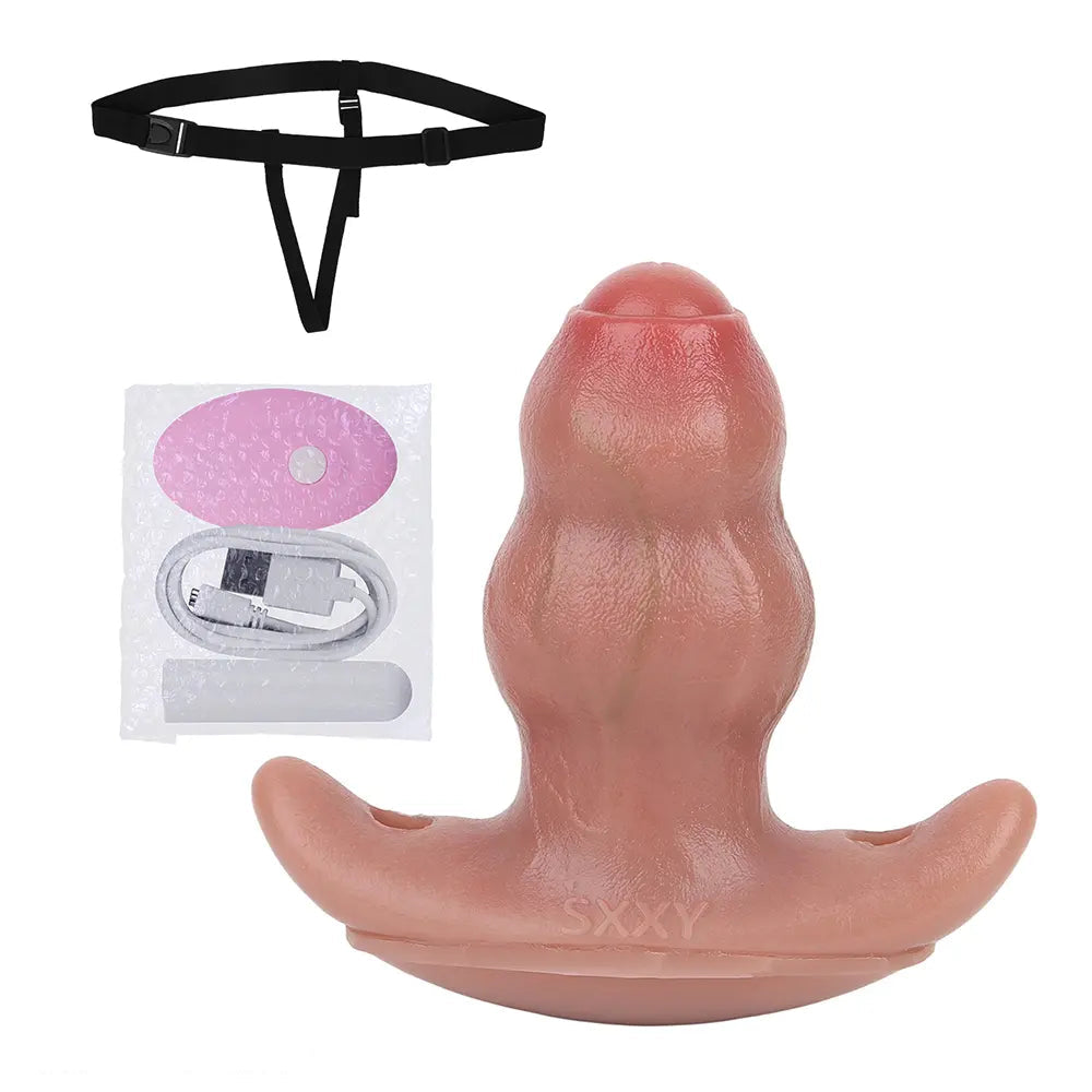 5.24in Male Penis 10 Frequency Vibration Role Play Dildo Tail Butt Plug