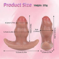 5.24in Male Penis 10 Frequency Vibration Role Play Dildo Tail Butt Plug