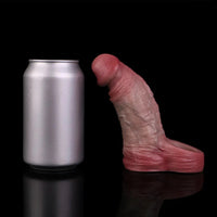 5.24in Real Feeling Blue Veins Hollow Dildo Cock Sleeve With Cock Ring