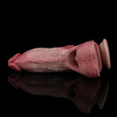 5.24in Real Feeling Blue Veins Hollow Dildo Cock Sleeve With Cock Ring