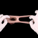 5.24in Real Feeling Blue Veins Hollow Dildo Cock Sleeve With Cock Ring