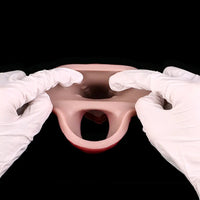 5.24in Real Feeling Blue Veins Hollow Dildo Cock Sleeve With Cock Ring