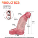 5.24in Real Feeling Blue Veins Hollow Dildo Cock Sleeve With Cock Ring