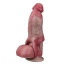 5.24in Real Feeling Blue Veins Hollow Dildo Cock Sleeve With Cock Ring