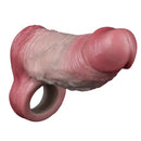 5.24in Real Feeling Blue Veins Hollow Dildo Cock Sleeve With Cock Ring