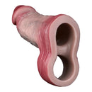 5.24in Real Feeling Blue Veins Hollow Dildo Cock Sleeve With Cock Ring