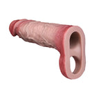 5.24in Real Feeling Blue Veins Hollow Dildo Cock Sleeve With Cock Ring