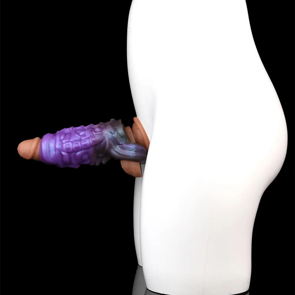 5.27in Dragon Beast Creature Fantasy Hollow Silicone Soft Cock Dildo Sleeve