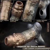 5.2in 6.69in Tentacle Strap on Hollow Dildo Sleeve Reusable Penis Sleeve