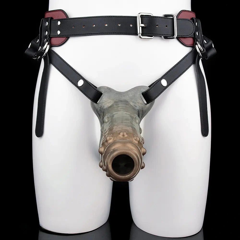 5.2in 6.69in Tentacle Strap on Hollow Dildo Sleeve Reusable Penis Sleeve