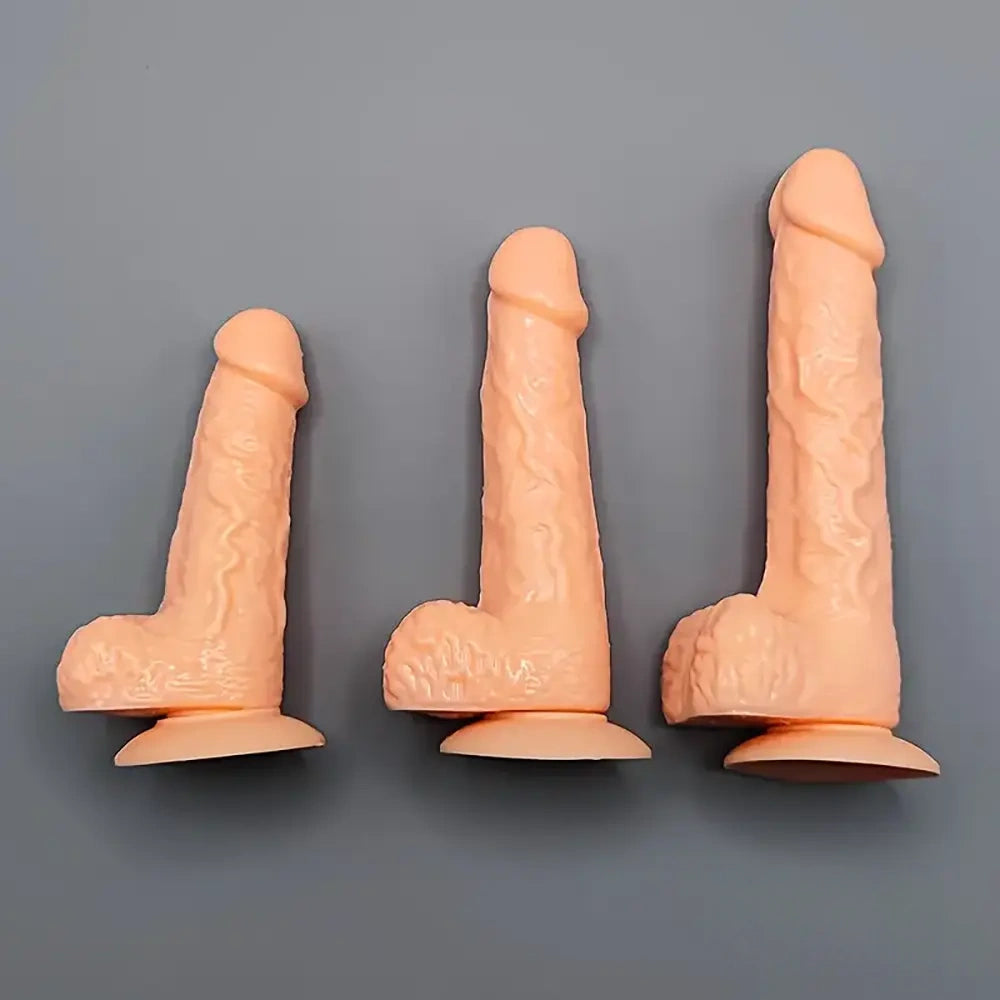 5.31in 6.29in 7.48 Realistic Female Male Flesh Like Dildo Adult Toy