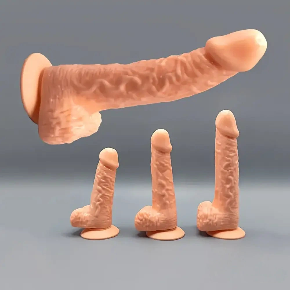 5.31in 6.29in 7.48 Realistic Female Male Flesh Like Dildo Adult Toy