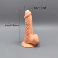 5.31in 6.29in 7.48 Realistic Female Male Flesh Like Dildo Adult Toy