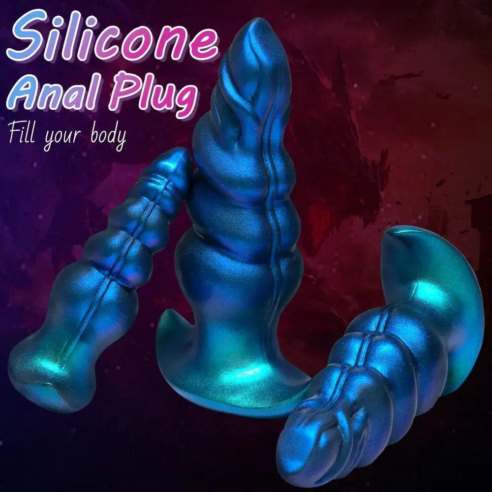 5.31in 6.29in 7.48in Knot Monster Silicone Dildo Anal Plug For Beginners