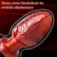 5.31in 6.5in 8.07in PVC Red Butt Plug Dildo With Suction Cup For Women