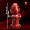 5.31in 6.5in 8.07in PVC Red Butt Plug Dildo With Suction Cup For Women