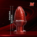 5.31in 6.5in 8.07in PVC Red Butt Plug Dildo With Suction Cup For Women