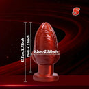 5.31in 6.5in 8.07in PVC Red Butt Plug Dildo With Suction Cup For Women