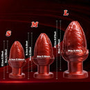 5.31in 6.5in 8.07in PVC Red Butt Plug Dildo With Suction Cup For Women
