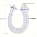 5.31in 6.69in 7.48in 8.46in Clear Dual Heads Curved U Shape Anal Dildo