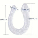 5.31in 6.69in 7.48in 8.46in Clear Dual Heads Curved U Shape Anal Dildo