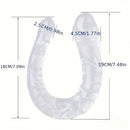 5.31in 6.69in 7.48in 8.46in Clear Dual Heads Curved U Shape Anal Dildo