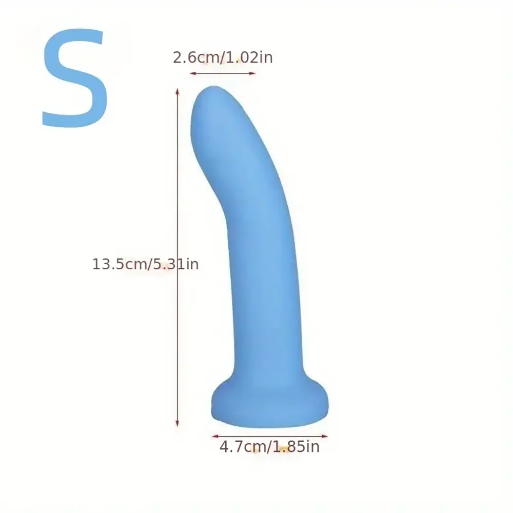 5.31in 6.69in 7.68in Thumb Shaped Silicone Soft Colored Penis Dildo
