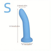5.31in 6.69in 7.68in Thumb Shaped Silicone Soft Colored Penis Dildo