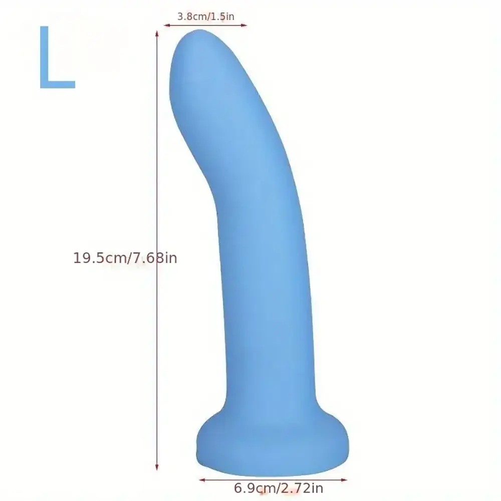 5.31in 6.69in 7.68in Thumb Shaped Silicone Soft Colored Penis Dildo