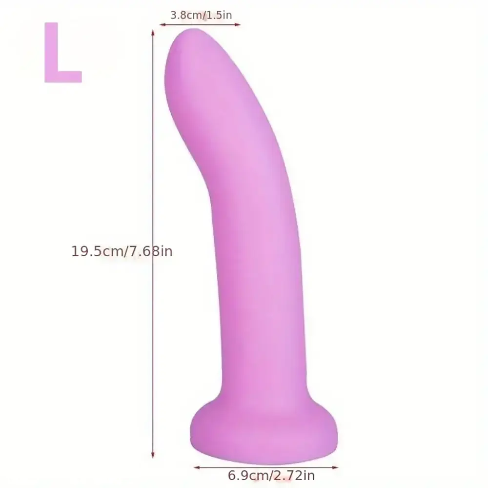 5.31in 6.69in 7.68in Thumb Shaped Silicone Soft Colored Penis Dildo