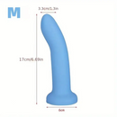 5.31in 6.69in 7.68in Thumb Shaped Silicone Soft Colored Penis Dildo