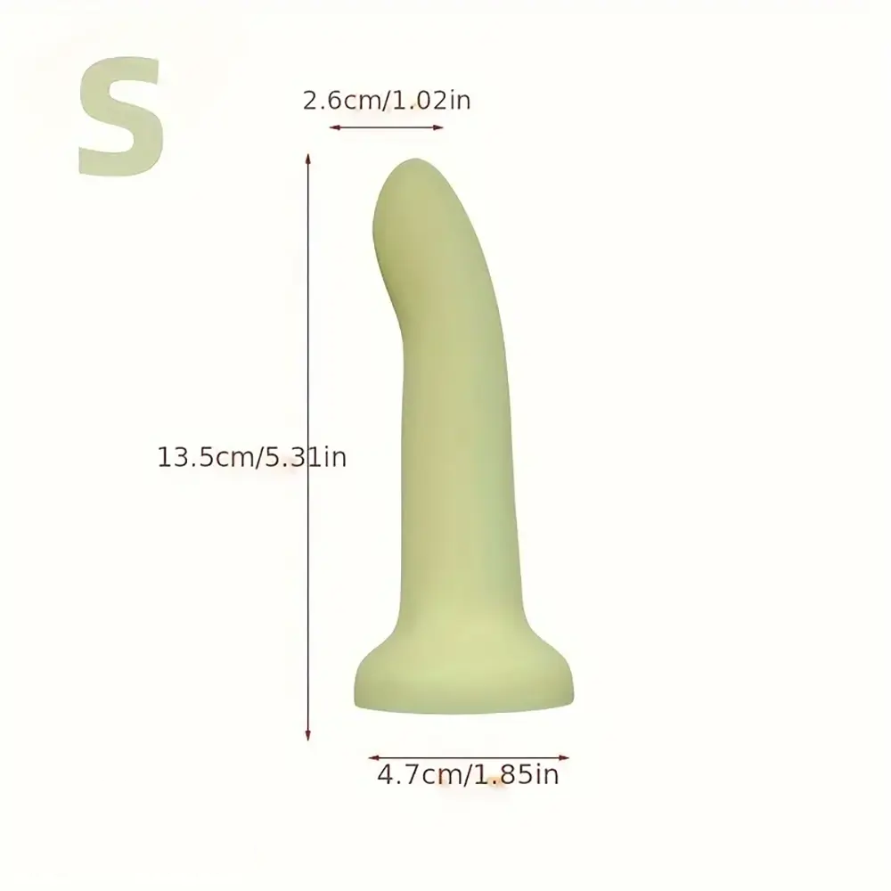 5.31in 6.69in 7.68in Thumb Shaped Silicone Soft Colored Penis Dildo