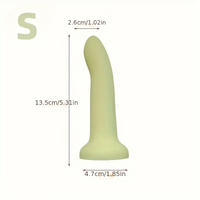 5.31in 6.69in 7.68in Thumb Shaped Silicone Soft Colored Penis Dildo