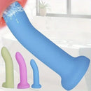 5.31in 6.69in 7.68in Thumb Shaped Silicone Soft Colored Penis Dildo