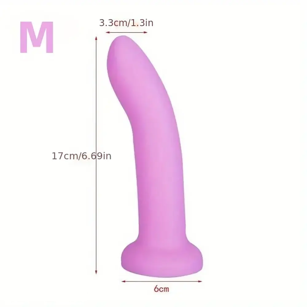 5.31in 6.69in 7.68in Thumb Shaped Silicone Soft Colored Penis Dildo