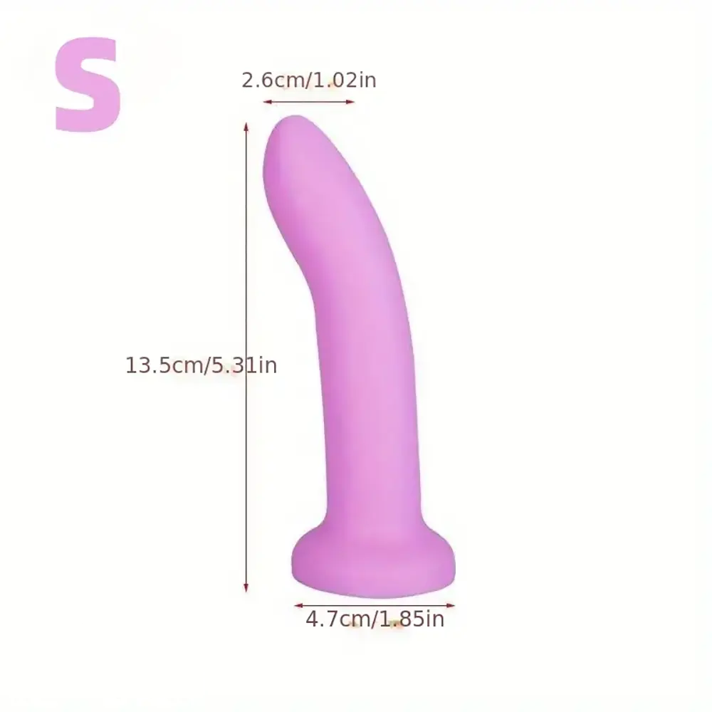 5.31in 6.69in 7.68in Thumb Shaped Silicone Soft Colored Penis Dildo