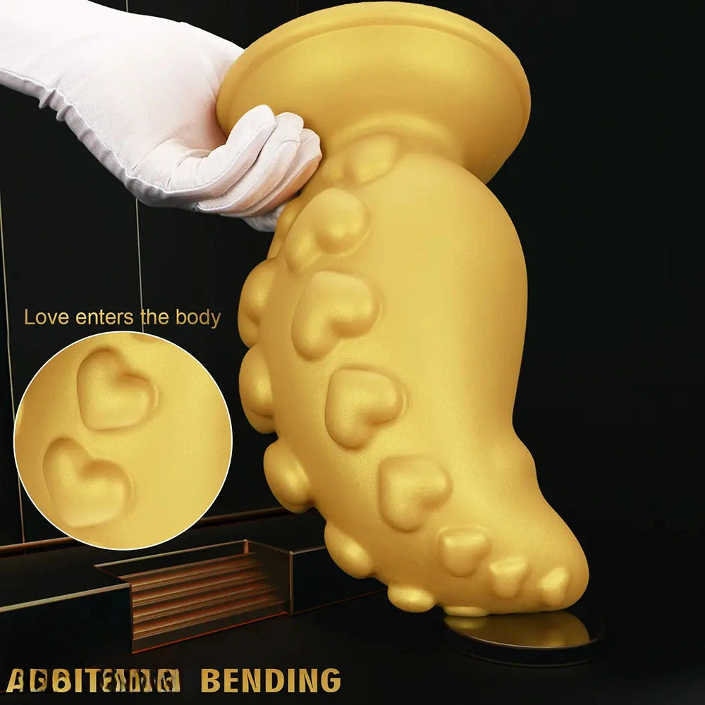 5.31in 6.88in 8.46in 10.62in Heart Anal Plug Dildo Prostate Massage Sex Toy