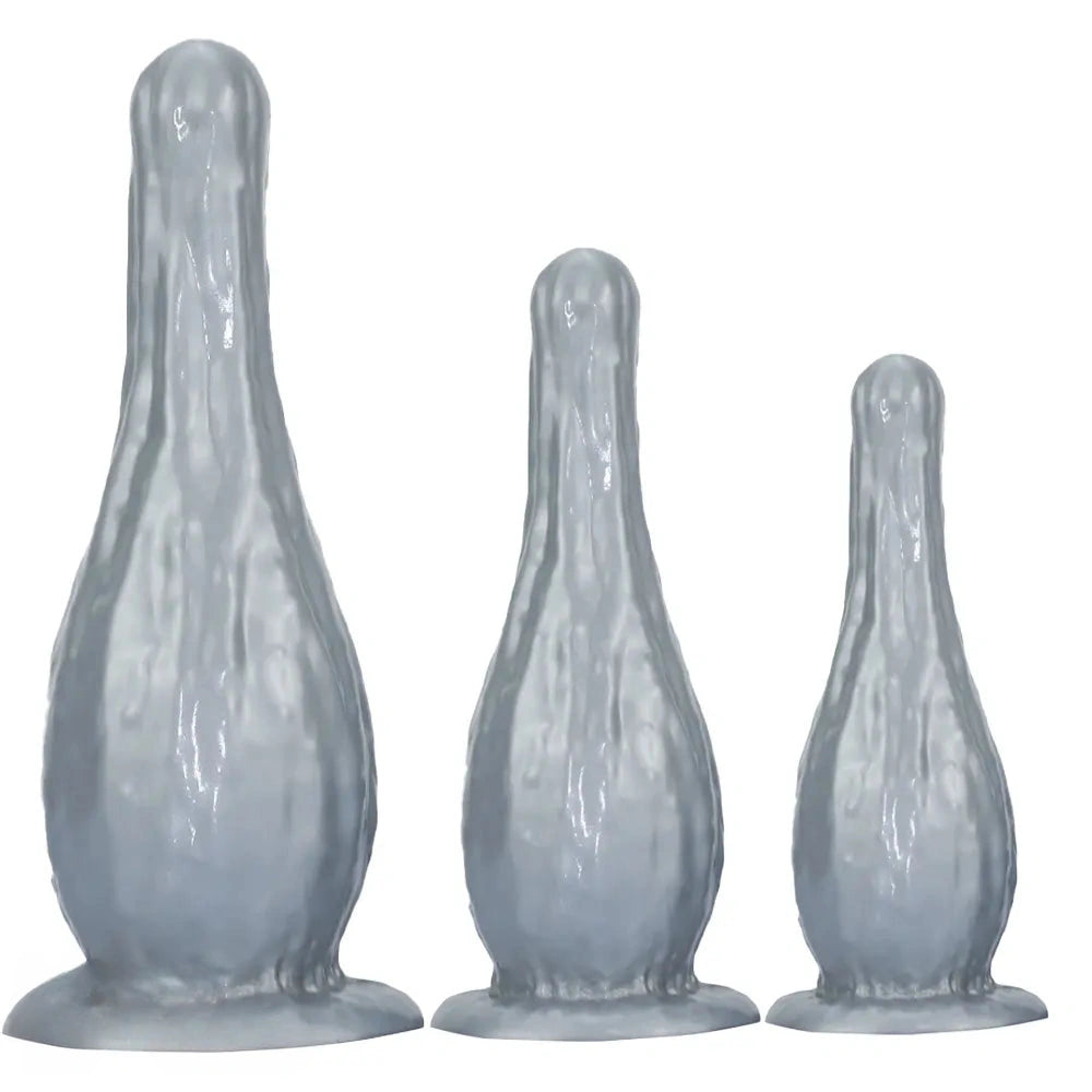 5.31in 7.08in 9.05in Fantasy Silicone Dildo Vase Shape Insertion Masturbator