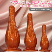 5.31in 7.08in 9.05in Fantasy Silicone Dildo Vase Shape Insertion Masturbator