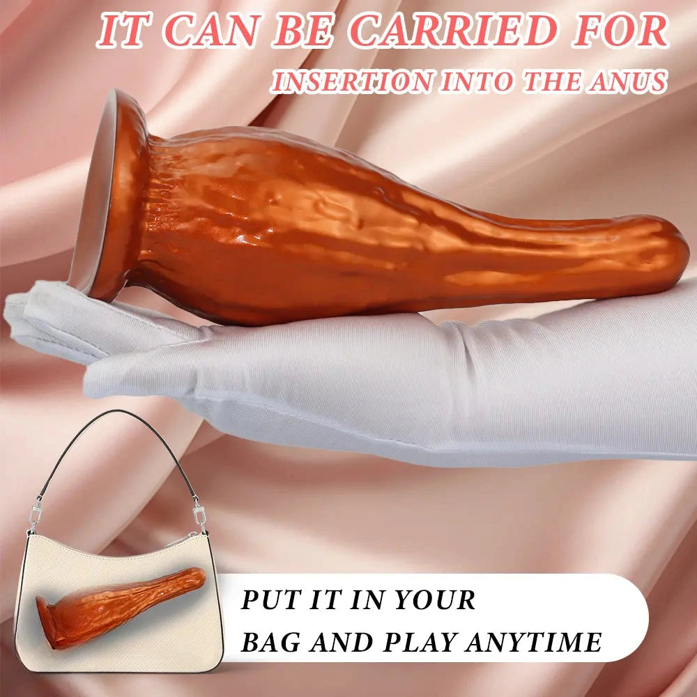 5.31in 7.08in 9.05in Fantasy Silicone Dildo Vase Shape Insertion Masturbator